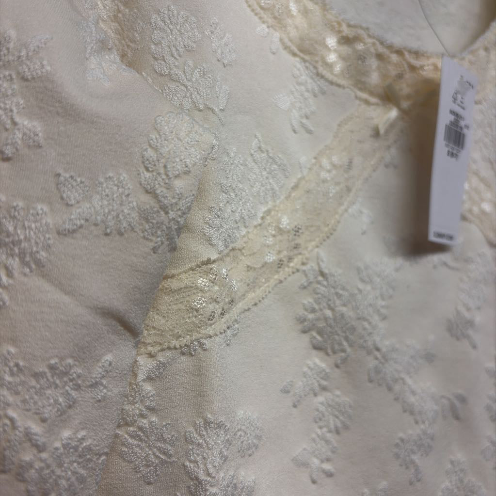LS Lace Trim Shirt Flowers 6-7