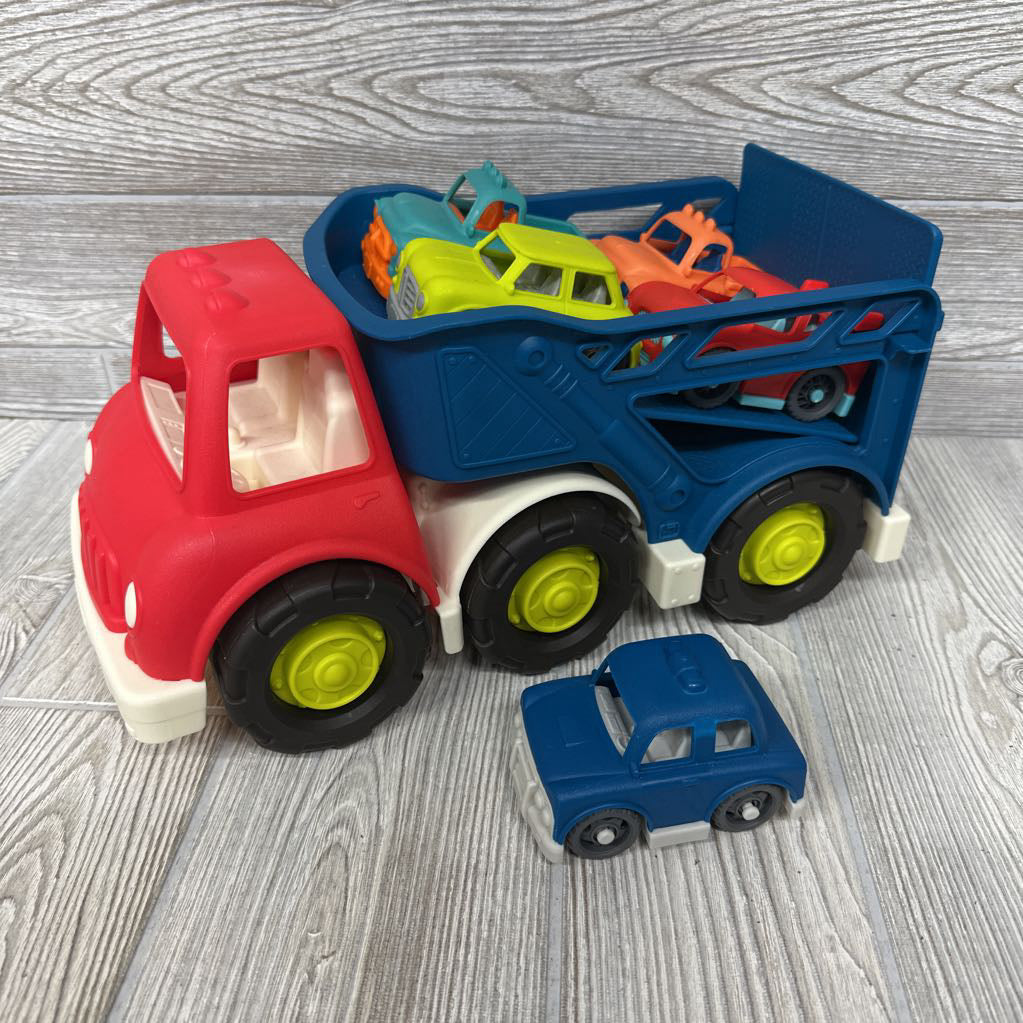 Happy Cruisers Car Carrier Truck & 5 Cars