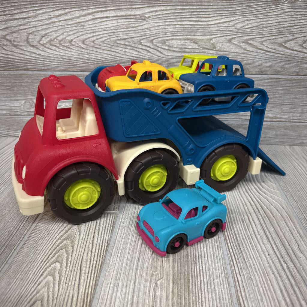 Happy Cruisers Car Carrier Truck & 5 Cars