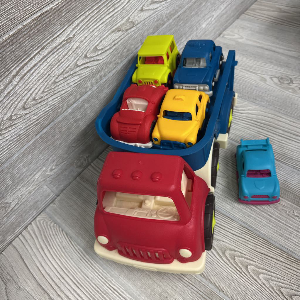 Happy Cruisers Car Carrier Truck & 5 Cars