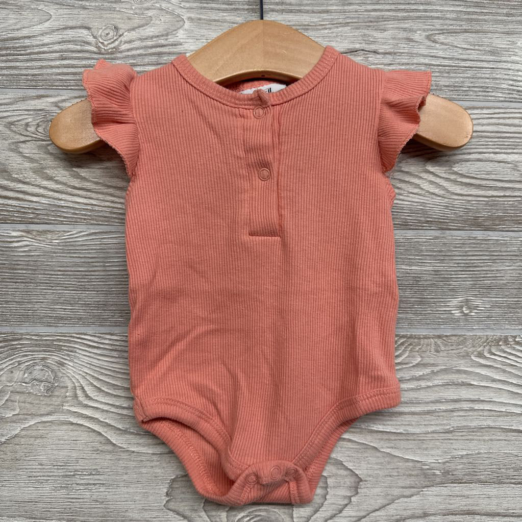 Flutter Sleeve Ribbed Bodysuit 3-6M
