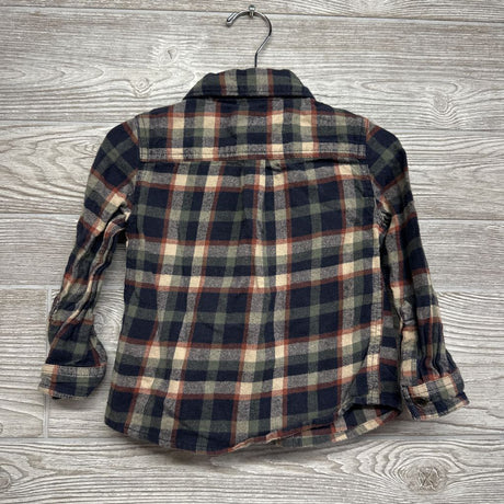 Button Up Plaid Shirt 2t