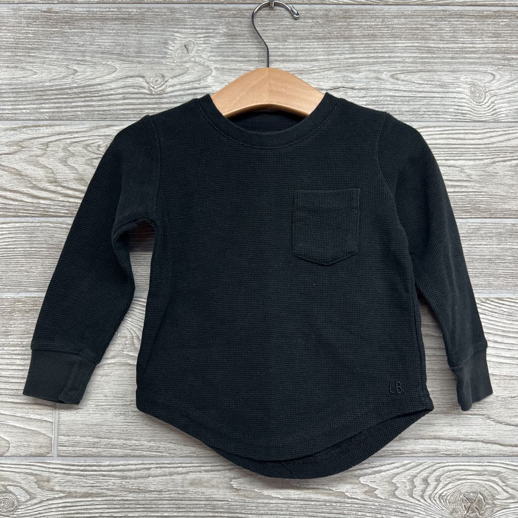 LS Waffle Knit Shirt Chest Pocket 18-24M