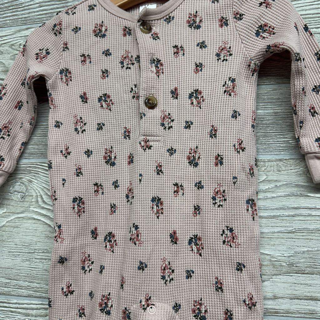 LS Thermal Coverall Flowers 6-9M