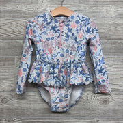 1/4 LS Swimsuit Turtles, Dolphins 3t