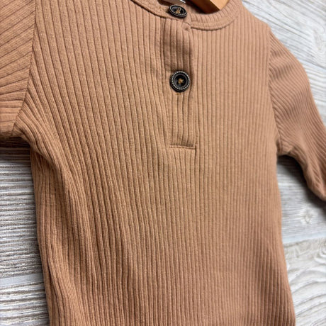 Ribbed Henley Outfit 0-3M