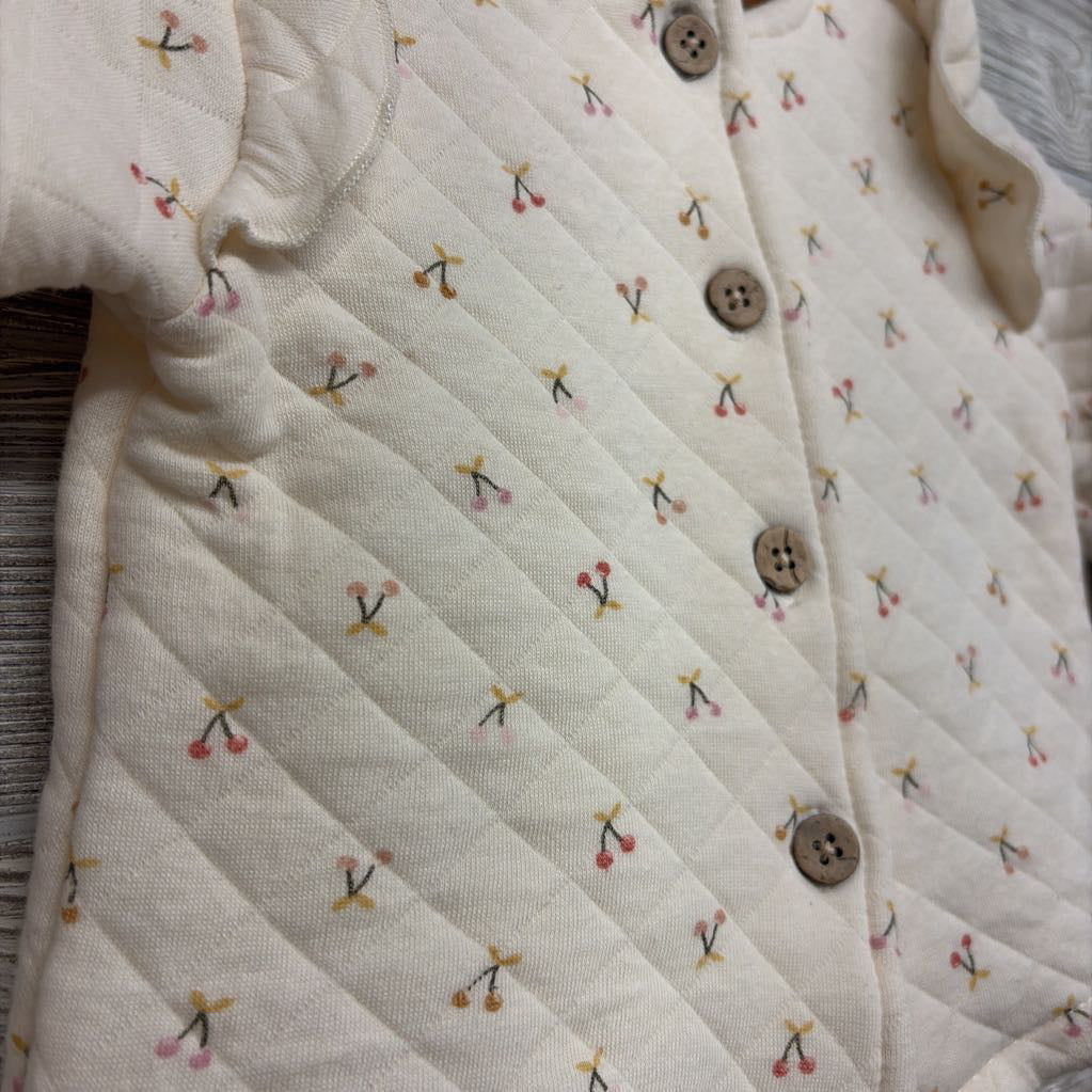 Quilted Jacket Cherries 3-6M