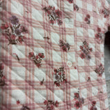 Organic Snap Up Quilted Outfit Flowers 0-3M
