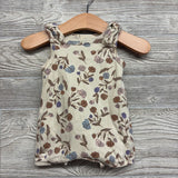 Shoulder Knot Romper Flowers NB