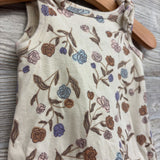 Shoulder Knot Romper Flowers NB