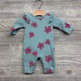 Waffle Knit Outfit Flowers & Ruffles NB