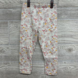 Eyelet Button Up Puff Sleeve Shirt & Leggings Flowers 3T