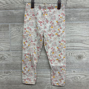 Eyelet Button Up Puff Sleeve Shirt & Leggings Flowers 3T