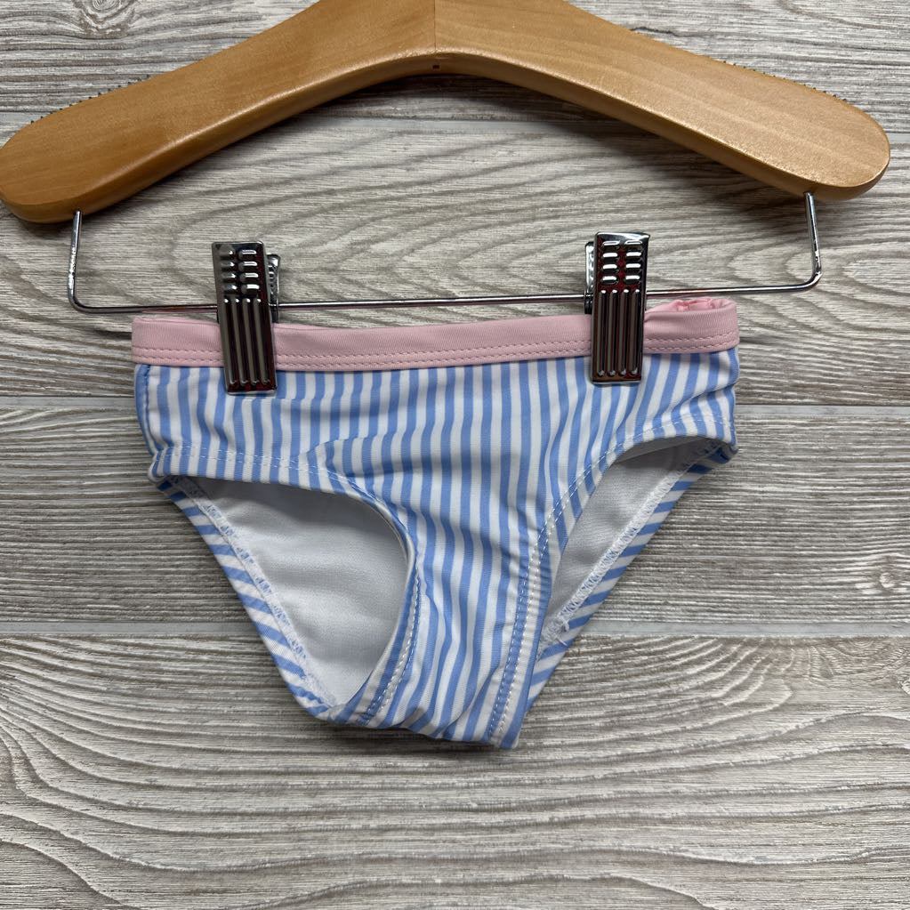2 Pc Swimsuit Ruffles Stripes 3-6M