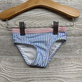 2 Pc Swimsuit Ruffles Stripes 3-6M