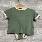 Ribbed Shirt & Bummies 6-9M