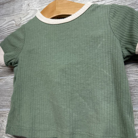 Ribbed Shirt & Bummies 6-9M