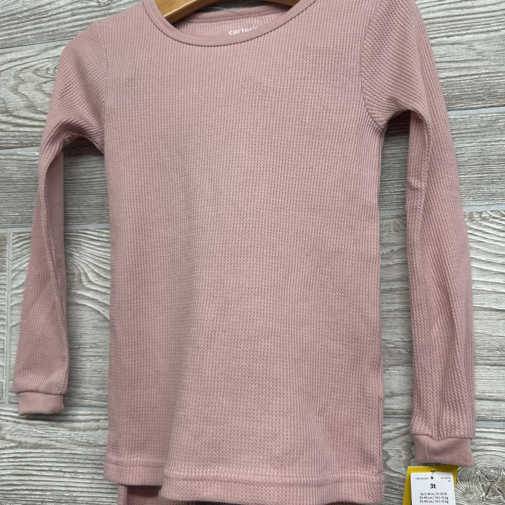 NEW 2 Pc LS Waffle Knit PJs 3T