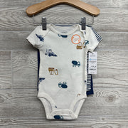 NEW 2 Pk Bodysuits & Pants Stripes Construction Vehicles 3M