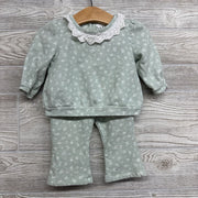 Eyelet Collar & Flare Pants Flowers 3-6M