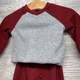 LS V Neck Waffle Knit Bodysuit & Joggers 9M