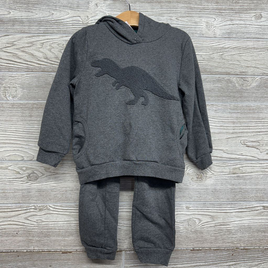 Hoodie Dinosaur & French Terry Drawstring Joggers 4T