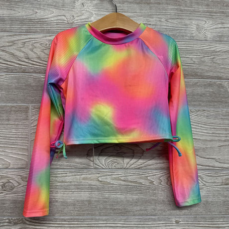 NEW 3 Pc LS Ribbed Swimsuit Tie Dye 6-7