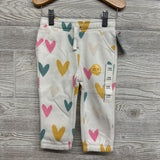 NEW Drawstring Jogger Sweatpants Hearts 18M