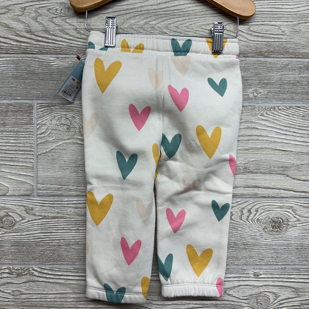 NEW Drawstring Jogger Sweatpants Hearts 18M