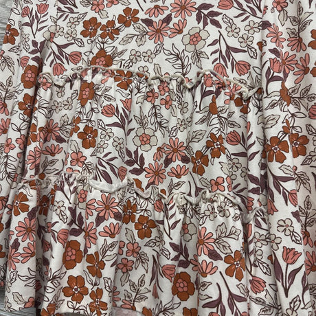 NEW LS Tiered Shirt Flowers & Ribbed Velour Cargo Pants 5-6