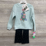 NEW Crewneck Tree Bows & Ribbed Flare Pants Stars 6