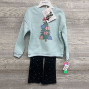 NEW Crewneck Tree Bows & Ribbed Flare Pants Stars 6