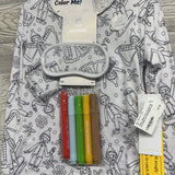 NEW 2 Pc LS Color Me PJs Elves 5-6