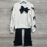 NEW Crewneck Bow Sleeves & Flare Pants Dots 6