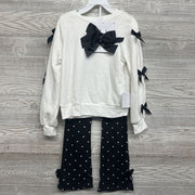 NEW Crewneck Bow Sleeves & Flare Pants Dots 6
