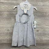 NEW Seersucker Collared Dress Chicks Eggs W/ Headband 6