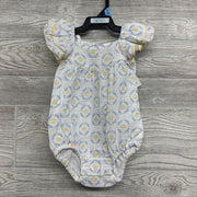 NEW Gauze Flutter Sleeve Romper Flowers 3-6M