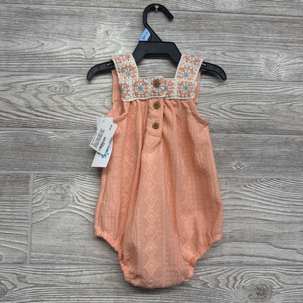 NEW Tank Romper Macrame 3-6M