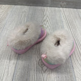 Faux Fur Lined Clog Slippers Glitter 2c