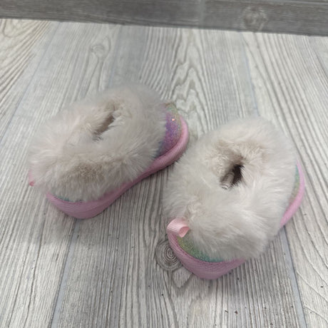 Faux Fur Lined Clog Slippers Glitter 2c