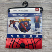 NEW 2 Pc LS Warm Underwear Spider-Man 4-5