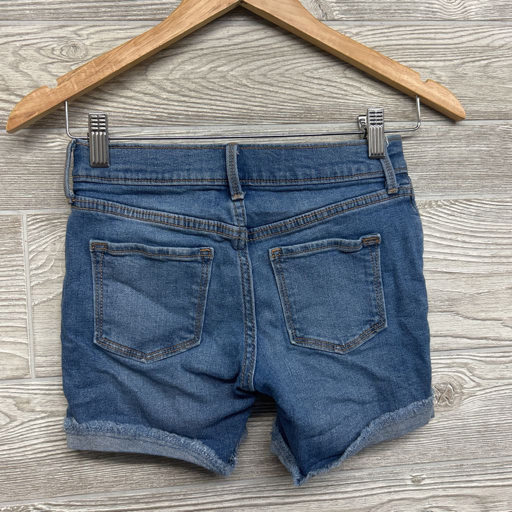 Denim Shorts Embroidered Flowers 10-12