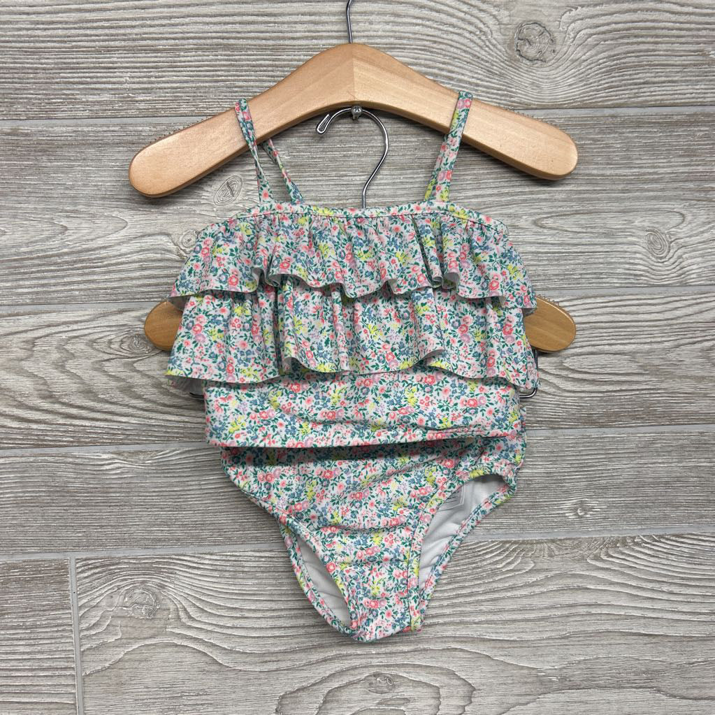 2 Pc Ruffle Swimsuit Flowers 18-24M