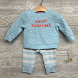 NEW Quilted Crewneck Happy Together & Harem Pants Stripes 6-9M