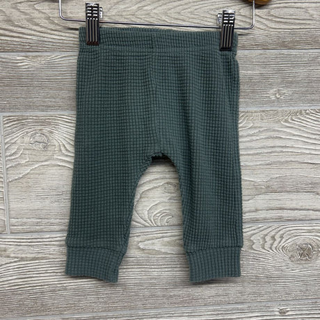 2 Pc LS Waffle Knit Henley Outfit 6M