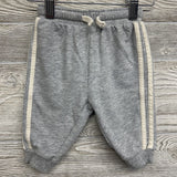 French Terry Drawstring Joggers Side Stripes 6M