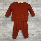 LS Waffle Knit Shirt & Joggers 3-6M
