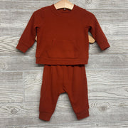 LS Waffle Knit Shirt & Joggers 3-6M