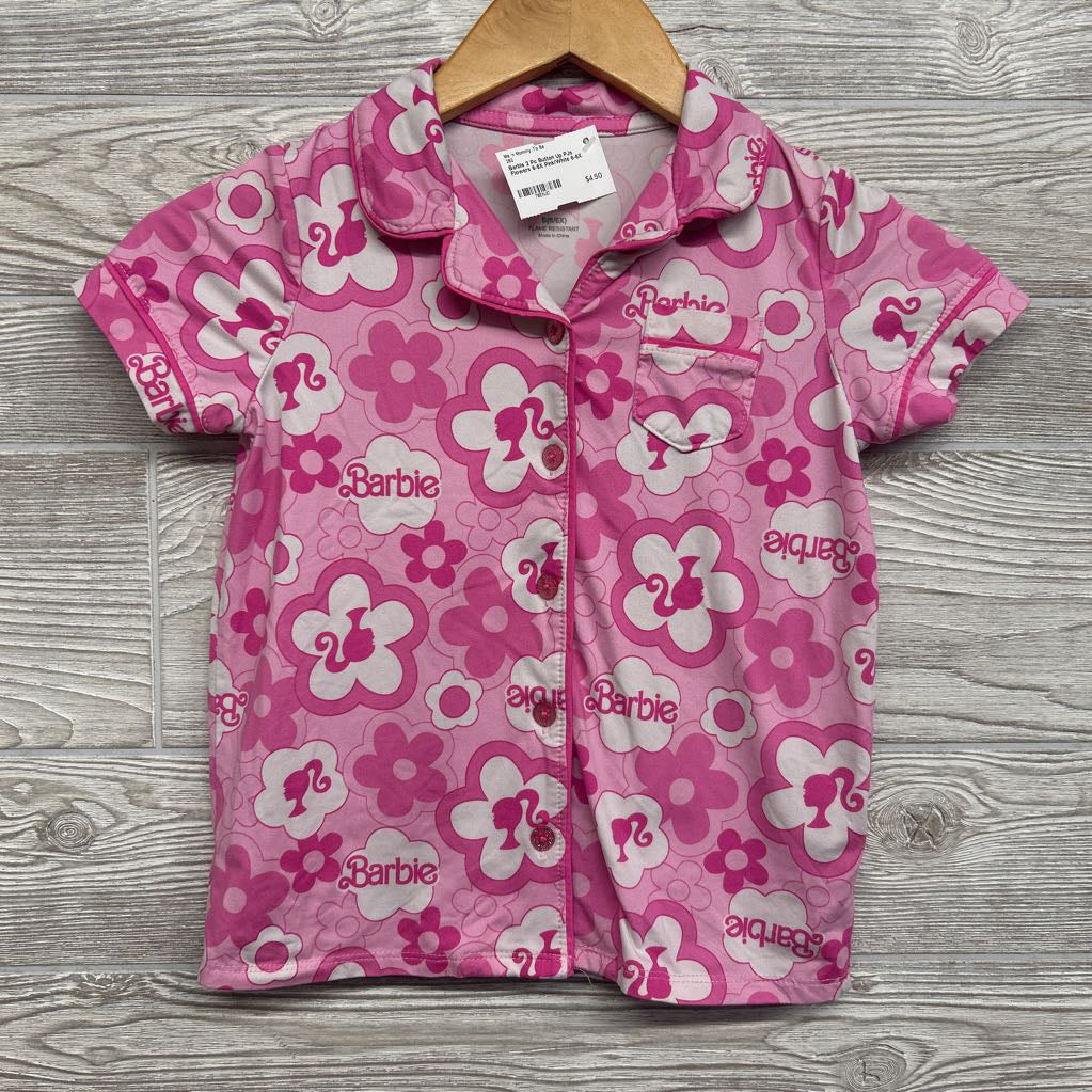 2 Pc Button Up PJs Flowers 6-6X