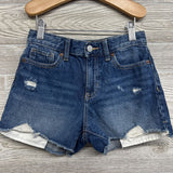 High Rise Denim Shorts Frayed 8